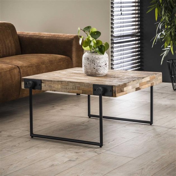 Salontafel Teca 80x80 / Teakhout verweerd