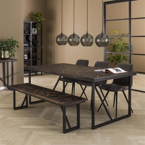 Eetkamertafel 200 Teca vine / Teakhout brownwash