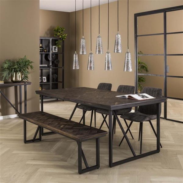 Eetkamertafel 200 Teca vine / Teakhout brownwash