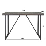 Bartafel Teca vine / Teakhout brownwash