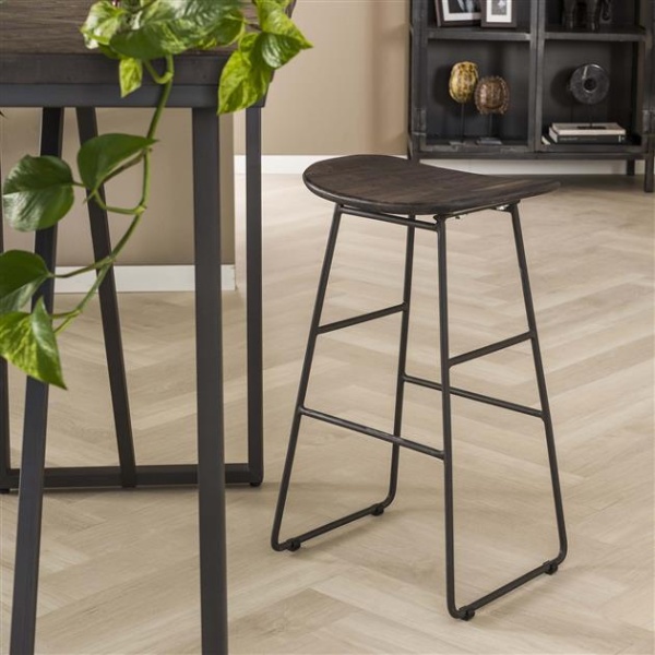 Barstoel Teca vine / Teakhout brownwash