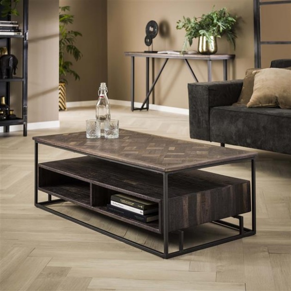 Salontafel rechthoek Teca vine / Teakhout brownwash