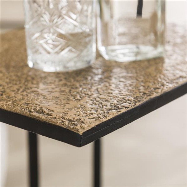 Laptoptafel iron metallic / Brons antiek