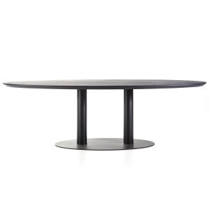 Eettafel ovaal - 300x120 zwart