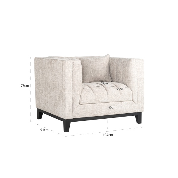 Fauteuil Beauchamp  natural renegade (Renegade Natural 01)