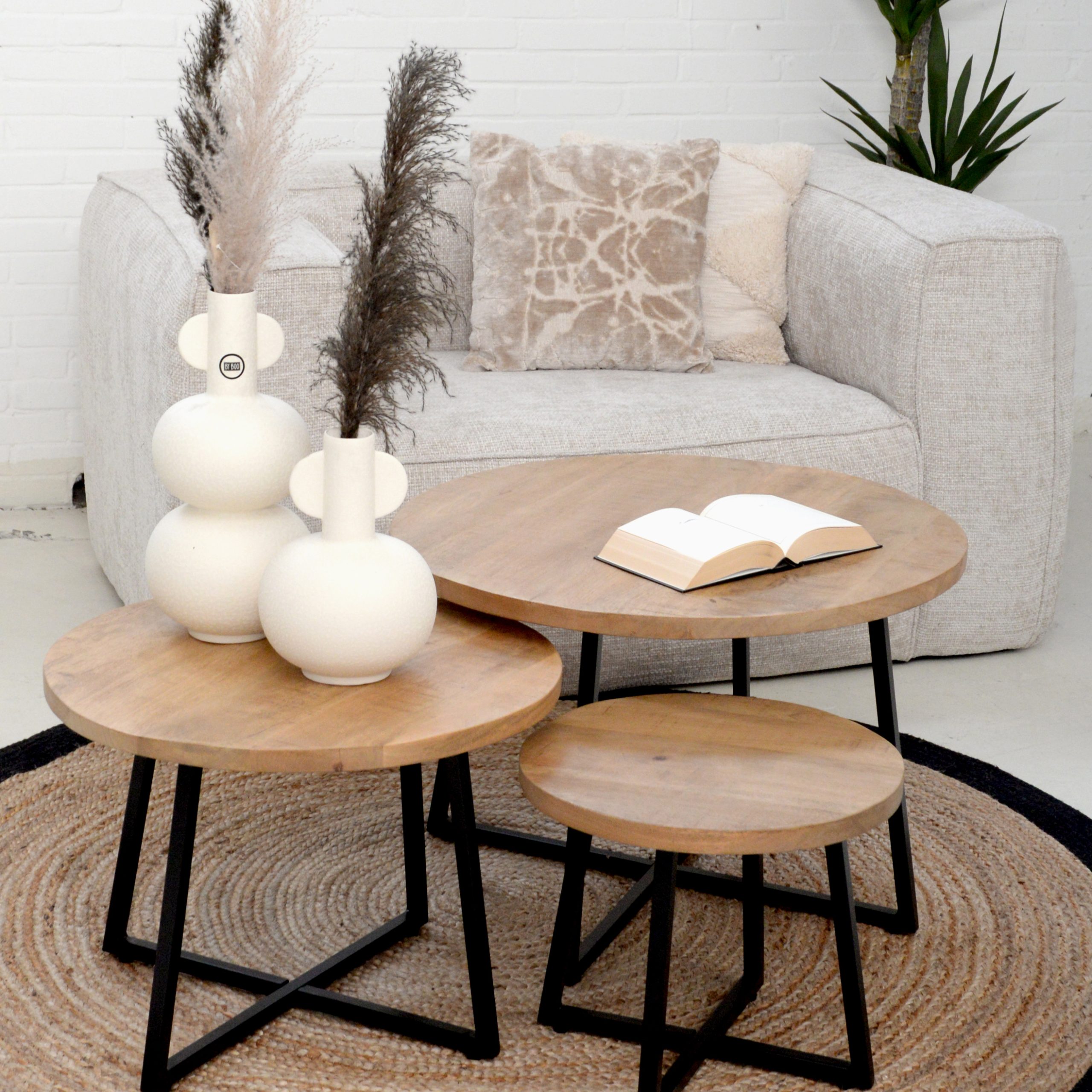 Salontafels set van 3 Mango Moons Rond Online - 4UDesigned.nl