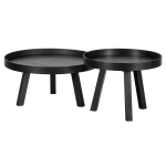 Beira Bijzettafel Hout Zwart 45xØ60
