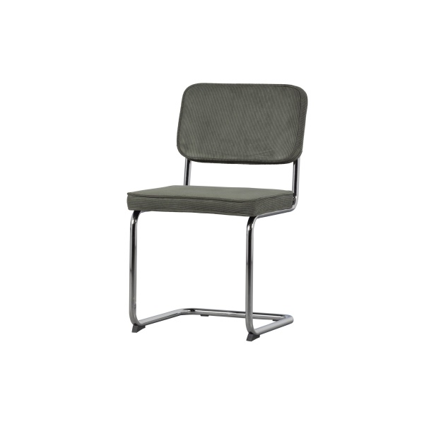 Corduroy Buisframe Stoel Ribcord Groen