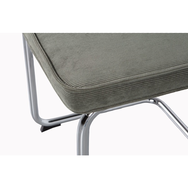 Corduroy Buisframe Stoel Ribcord Groen