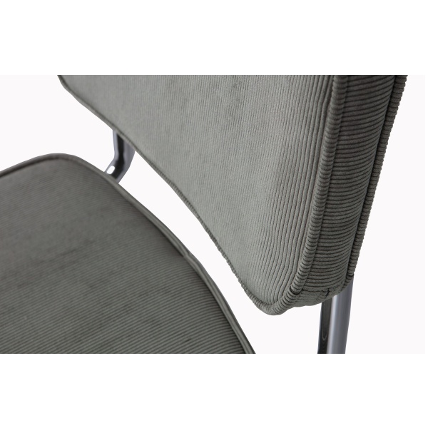 Corduroy Buisframe Stoel Ribcord Groen