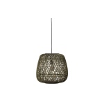 Moza Hanglamp Bamboe Groen 36x36cm