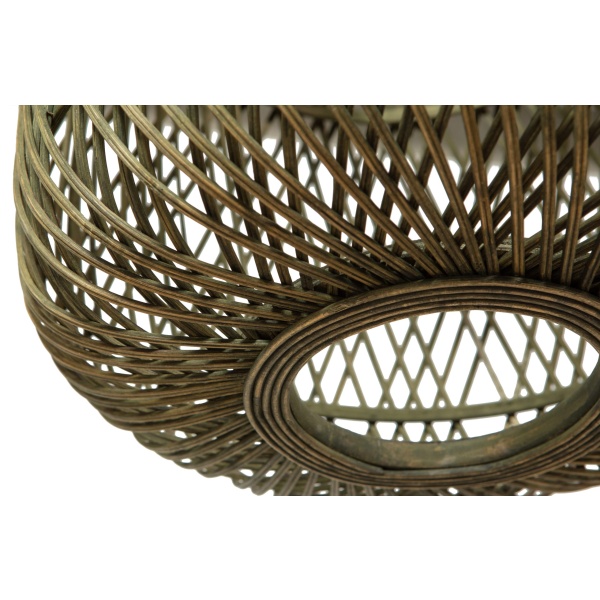 Moza Hanglamp Bamboe Groen 36x36cm