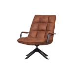 Jouke Draaifauteuil Met Armleuning Kunstleer Cognac