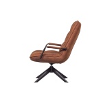 Jouke Draaifauteuil Met Armleuning Kunstleer Cognac