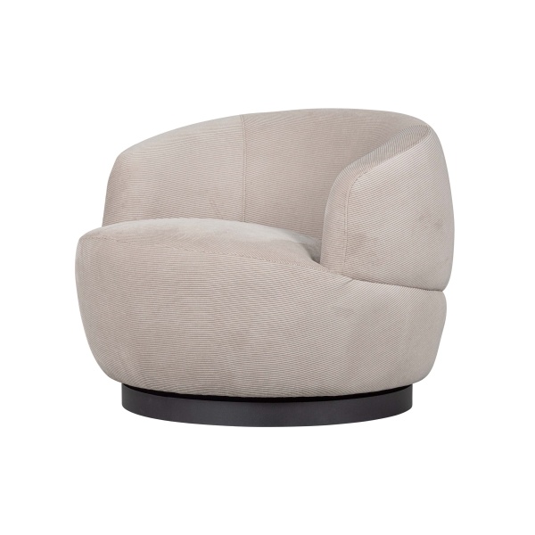 Woolly Draaifauteuil Ribcord Naturel