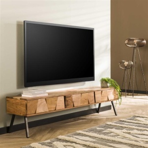 TV-meubel Demn / Massief acacia naturel