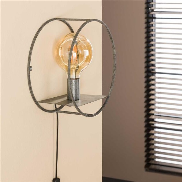 Wandschap 1L circular S / Oud zilver