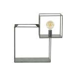 Wandschap 1L cubic S / Oud zilver