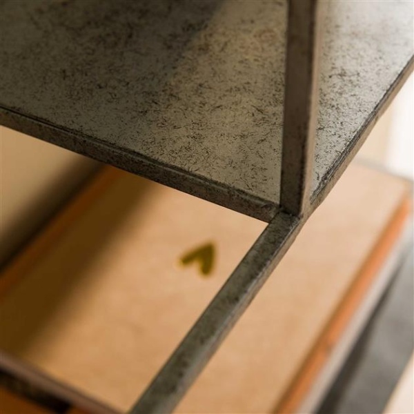 Wandschap 1L cubic L / Oud zilver