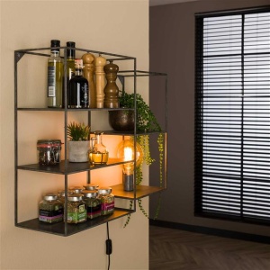 Wandschap 1L book / Oud zilver