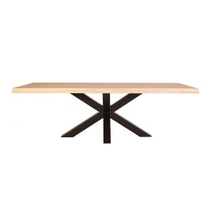 Boomstam tafel met spinpoot - 240x100