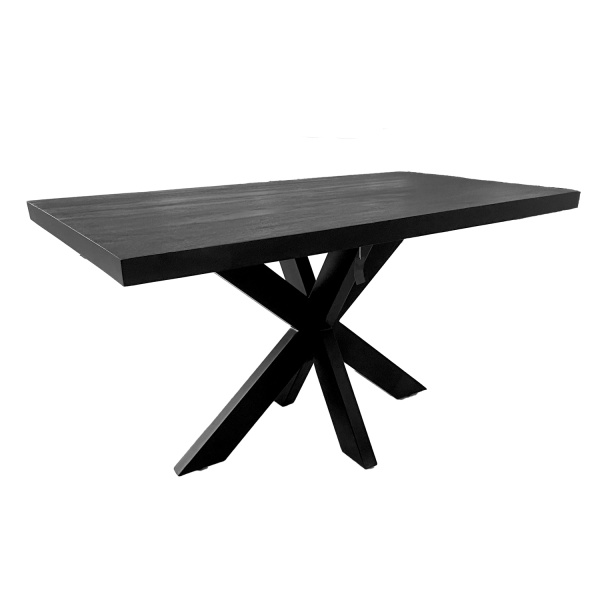 Eettafel Carleon Spider 140 Zwart Mangohout