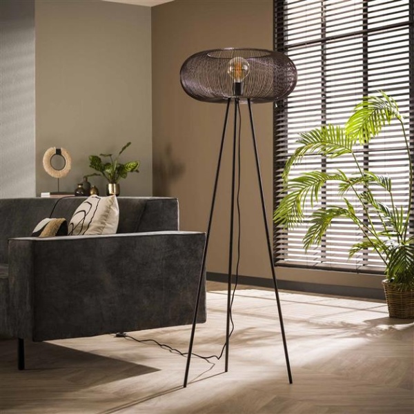 Vloerlamp copper twist / Nikkel