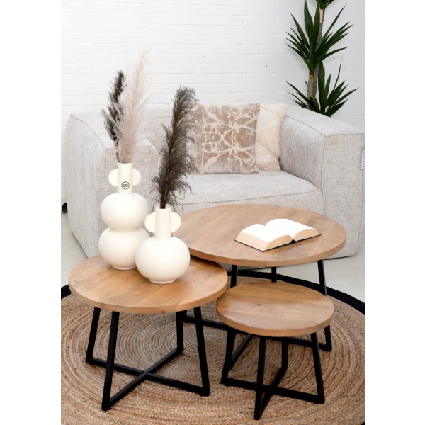 Salontafels set van 3 Mango Moons Rond