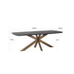 Eettafel Hayley 280 (Dark coffee)