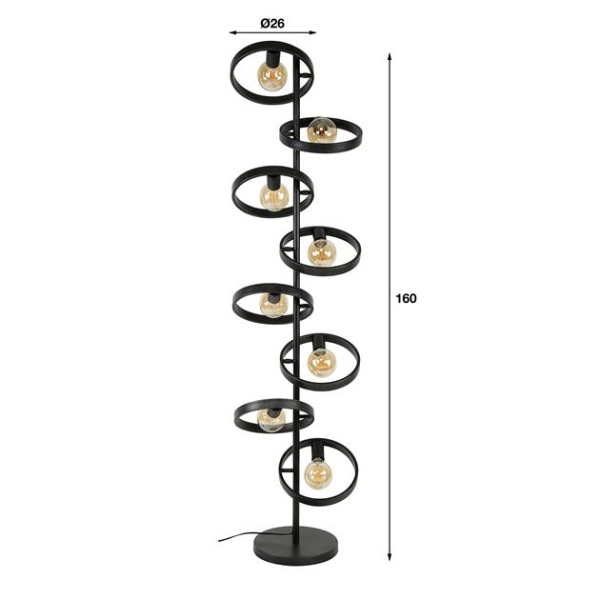 Vloerlamp 8L hover / Charcoal