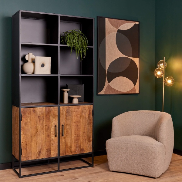 Boekenkast Oakland 100 cm Zwart