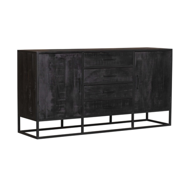 Dressoir Denver Black 165 cm Mangohout