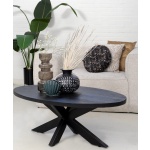 Salontafel Back To Black II Ovaal Zwart Mangohout