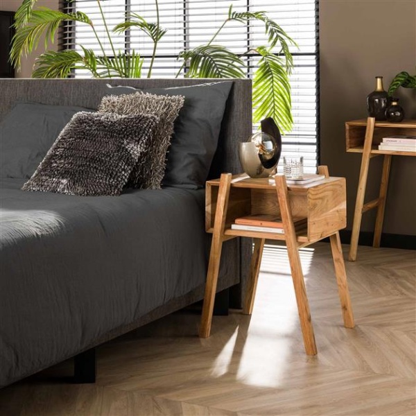 Nachtkastje timber / Massief acacia naturel