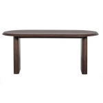 Ellips Eetkamertafel Mango Hout Walnoot 90x180cm