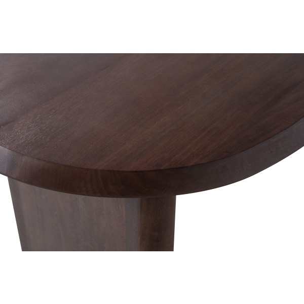 Ellips Eetkamertafel Mango Hout Walnoot 90x180cm