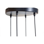 Multiple Hanglamp Met 4 Glazen Zwart/glas