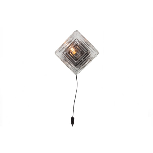 Piazza Vierkant Wandlamp Glas