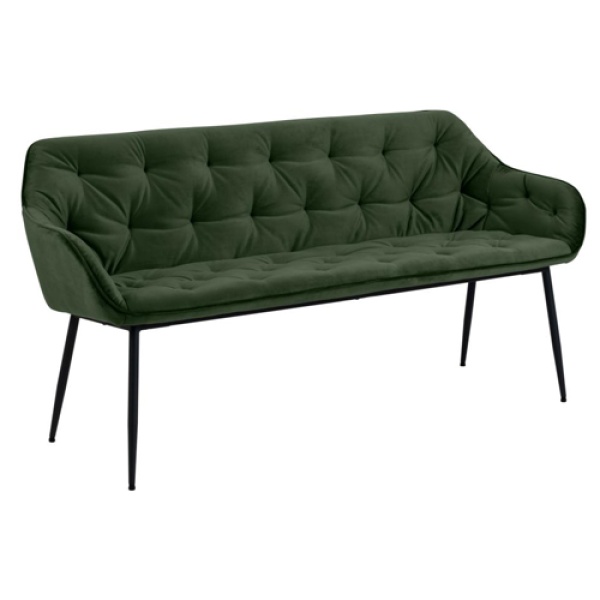 Eetkamerbank Brooke Velvet Forest Green