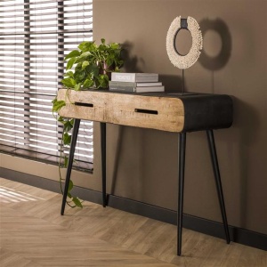 Kaptafel 2L carve / Massief mango blank antiek