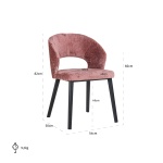 Stoel Savoy rose chenille (Bergen 705 rose chenille)