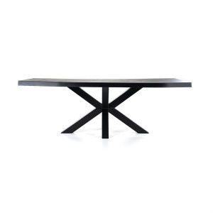 Boomstam tafel met spinpoot zwart - 200x100
