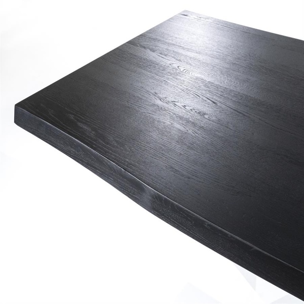 Boomstam tafel met spinpoot zwart- 240x100