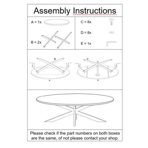 Brix Salontafel Sturdy Oval 130 cm