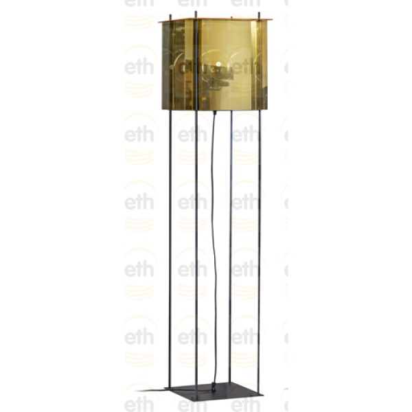Vloerlamp Cube 130 Zwart / Goud