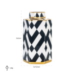 Pot Arto klein goud (Black/white)