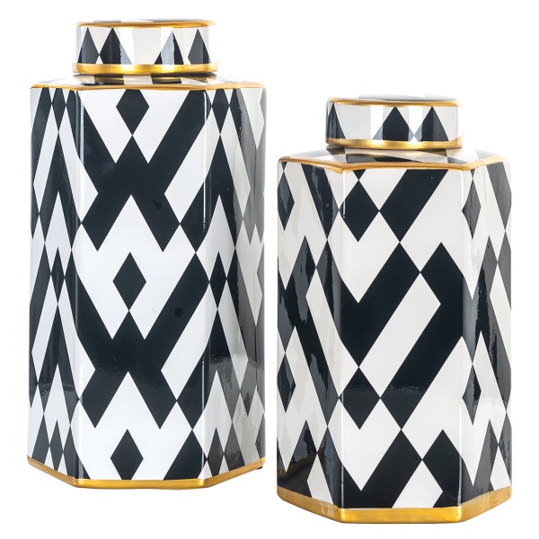 Pot Arto klein goud (Black/white)