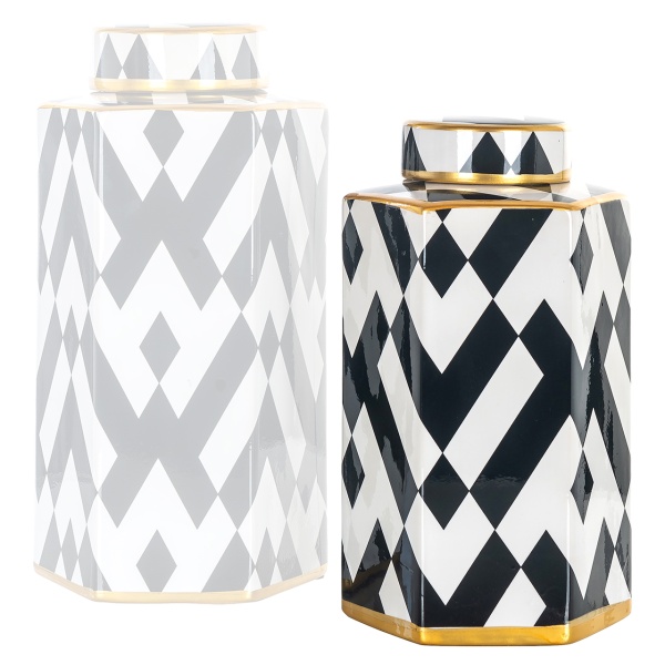 Pot Arto klein goud (Black/white)