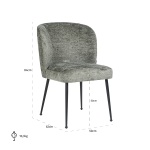Stoel Fallon thyme fusion / Black (Genova 504 Jade)