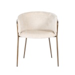 Chair Minerva white chenille fire retardant (FR-Bergen 900 white chenille)